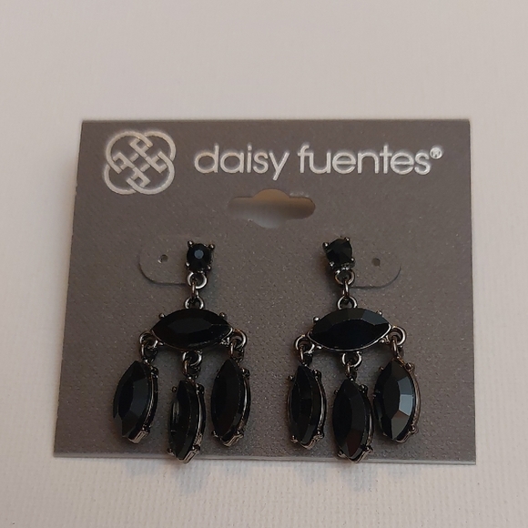 Daisy Fuentes Jewelry - Daisy Fuentes Black Dangle Pierce Earrings NWT